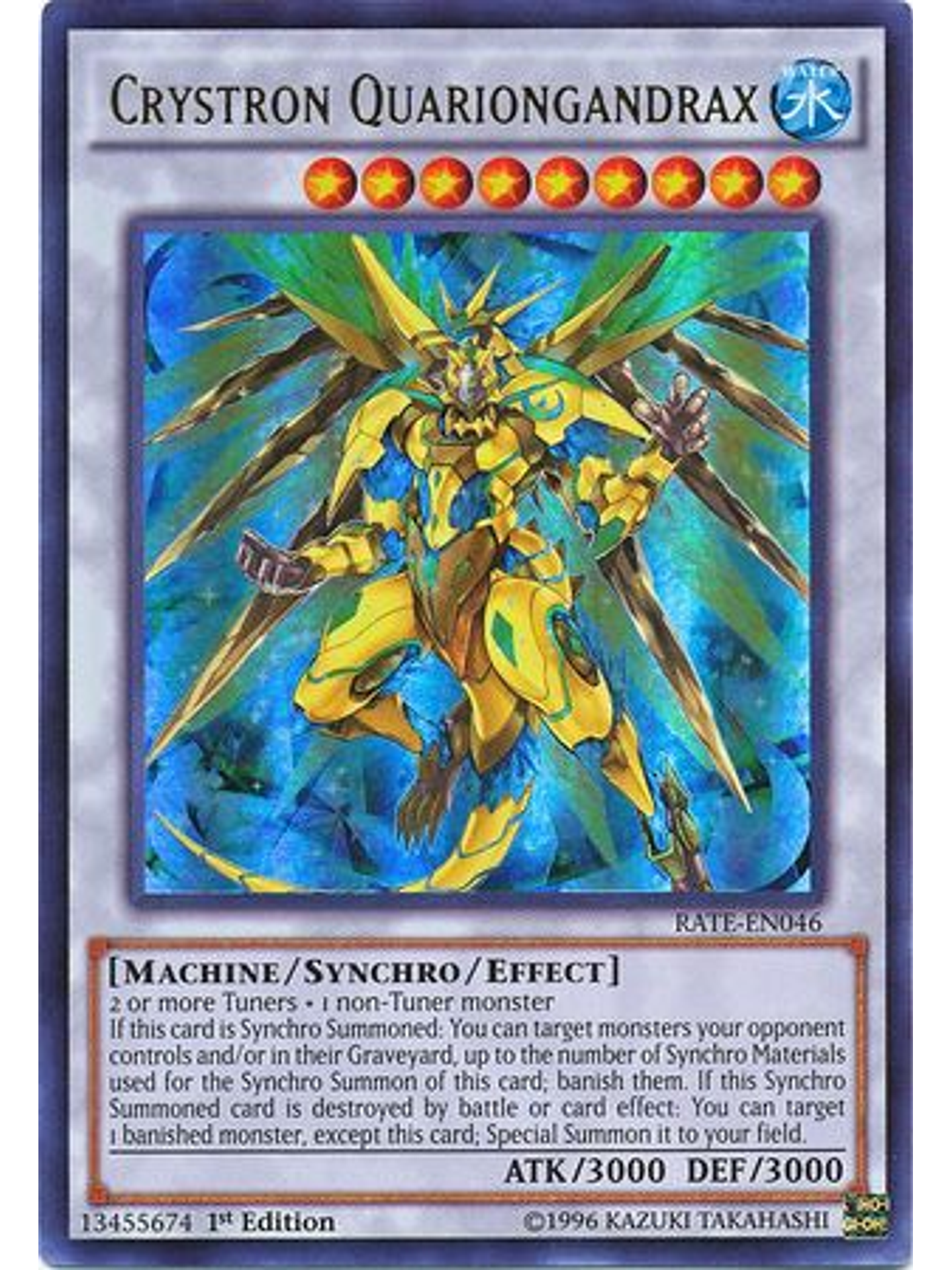 Crystron Quariongandrax - RATE-EN046 - Ultra Rare 1st Edition 1