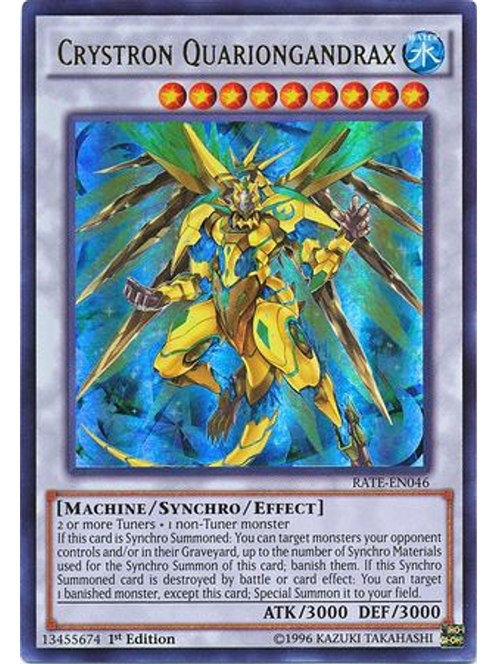 Crystron Quariongandrax - RATE-EN046 - Ultra Rare 1st Edition 1