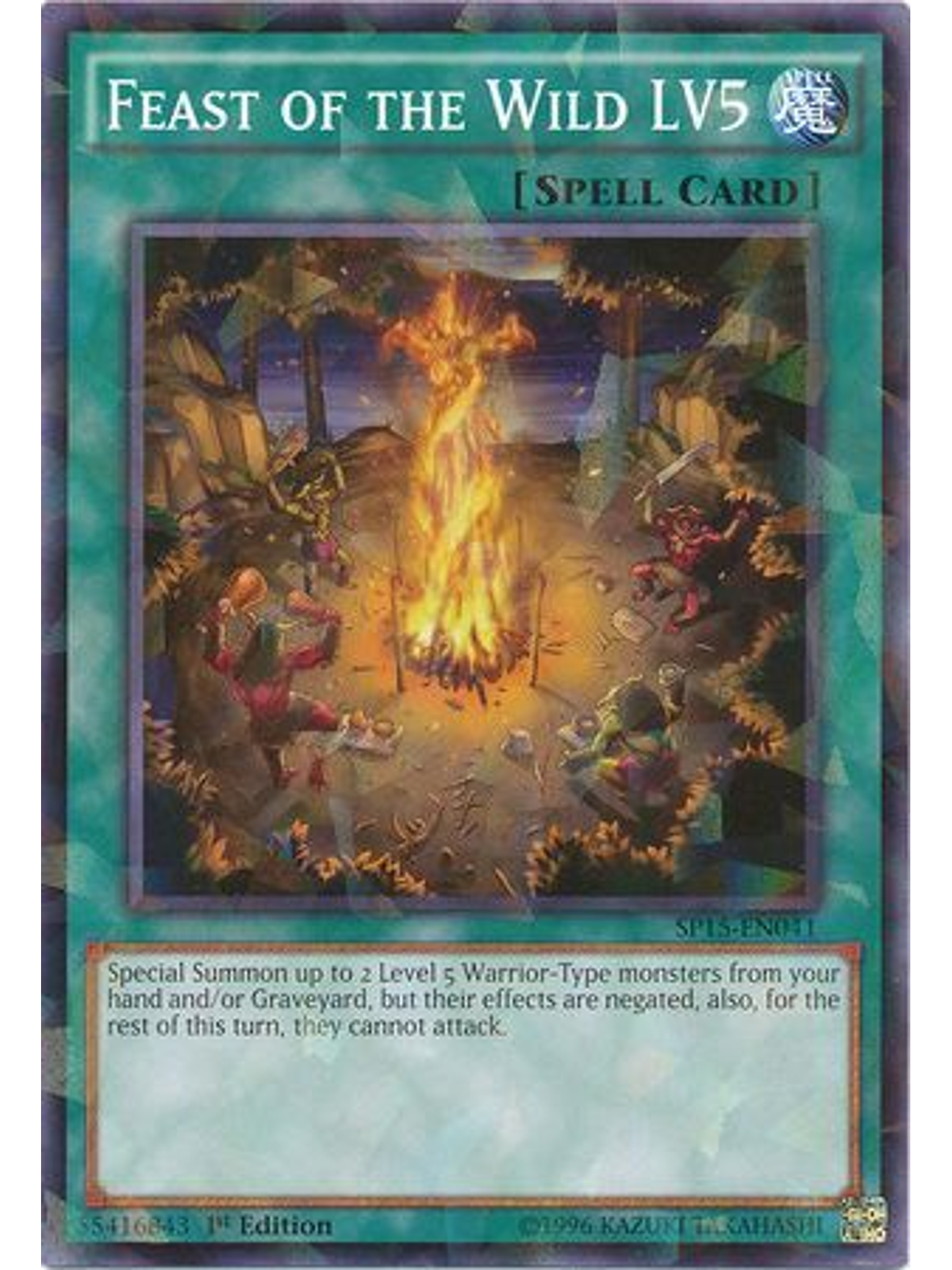 Feast of the Wild LV5 - SP15-EN041 - Shatterfoil Rare 1st Edition 1
