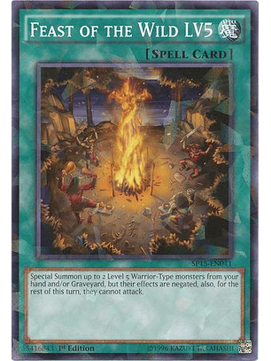 Feast of the Wild LV5 - SP15-EN041 - Shatterfoil Rare 1st Edition