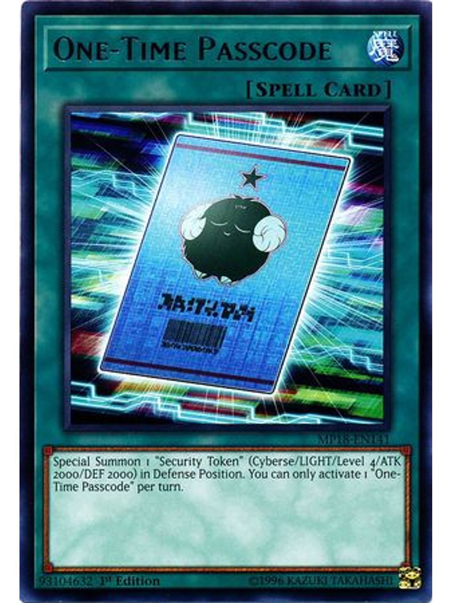 One-Time Passcode - MP18-EN141 - Rare 1st Edition 1