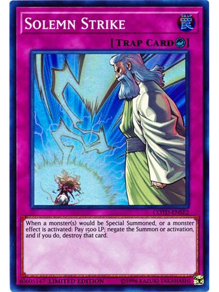 Solemn Strike - COTD-ENSE2 - Super Rare Limited Edition 1