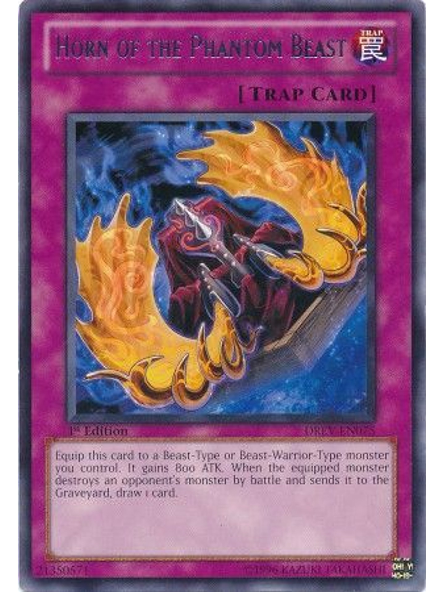 Horn of the Phantom Beast - DREV-EN075 - Rare 1st Edition 1