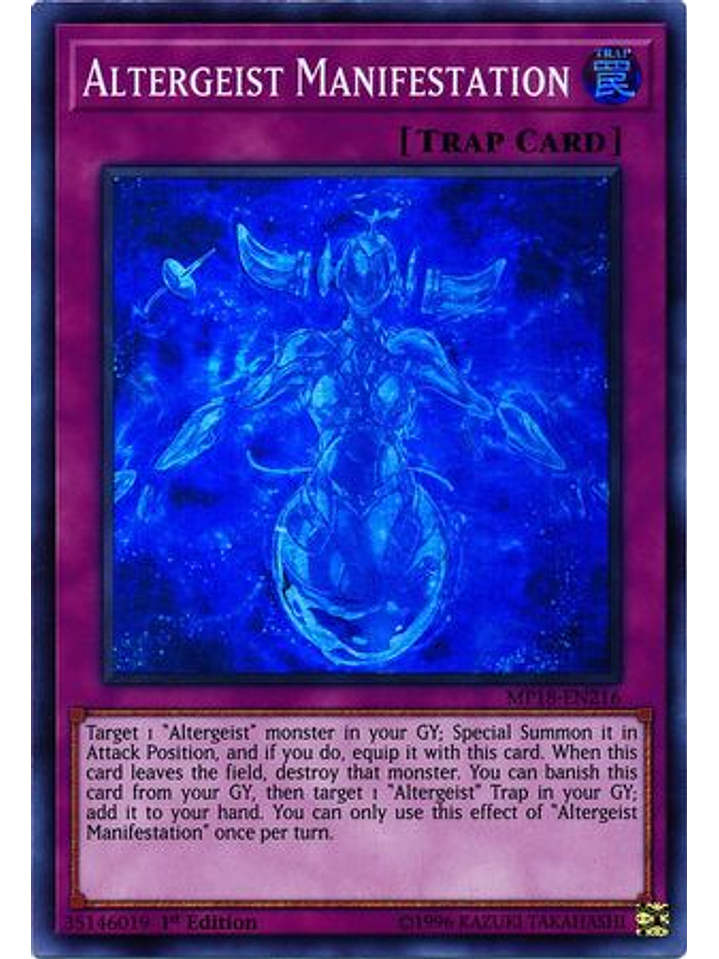 Altergeist Manifestation - MP18-EN216 - Super Rare 1st Edition 1