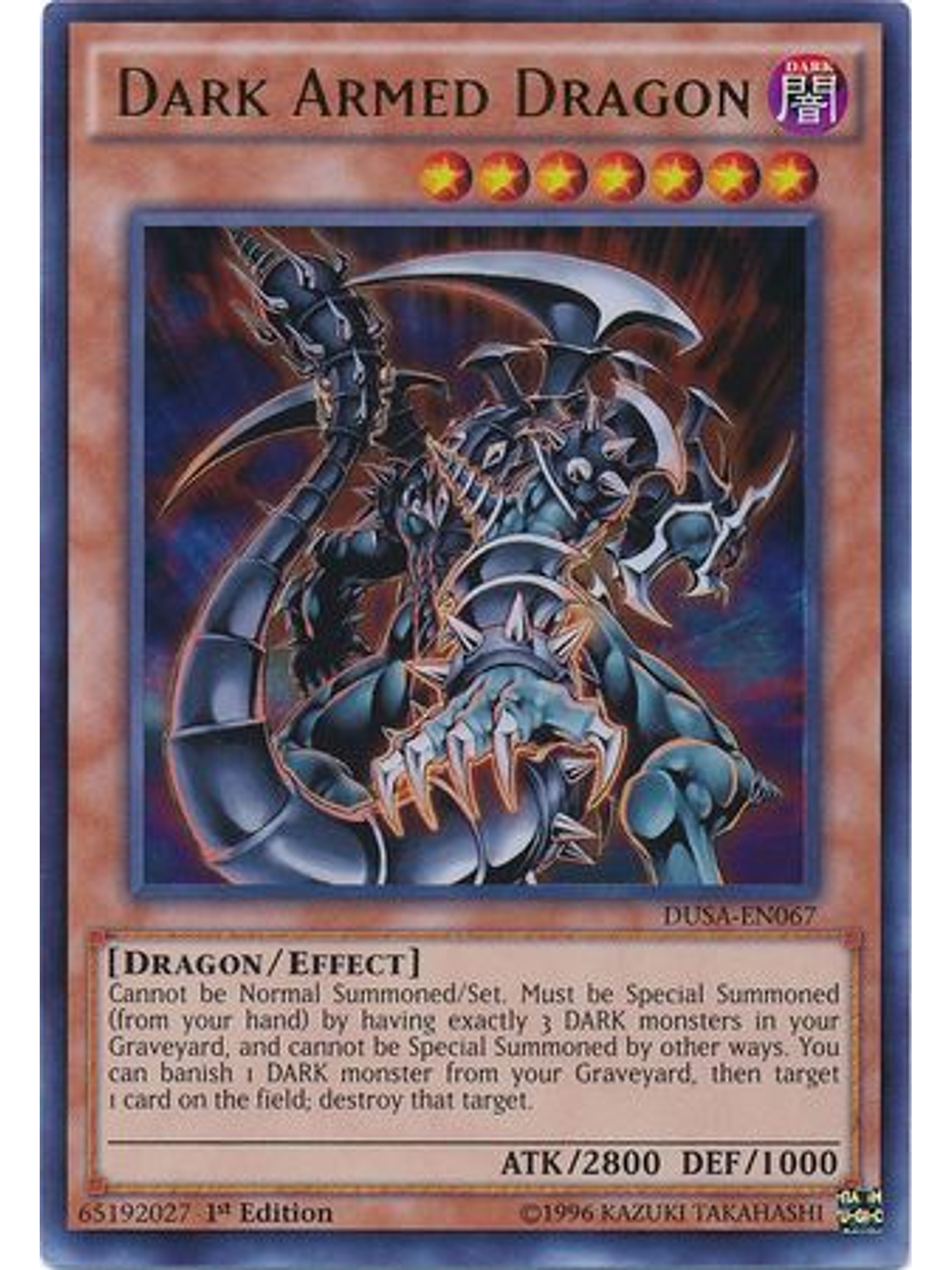 Dark Armed Dragon - DUSA-EN067 - Ultra Rare 1st Edition 1