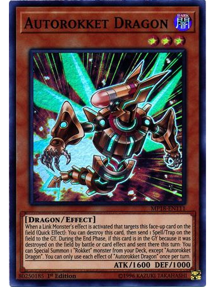 Autorokket Dragon - MP18-EN111 - Super Rare 1st Edition 1