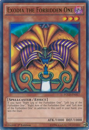 Exodia the Forbidden One - YGLD-ENA17 - Ultra Rare 1st Edition