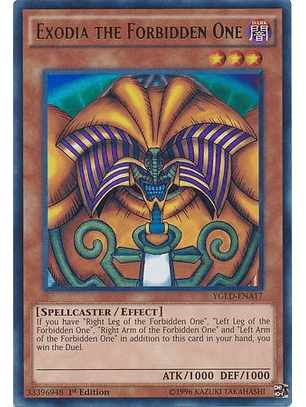 Exodia the Forbidden One - YGLD-ENA17 - Ultra Rare 1st Edition