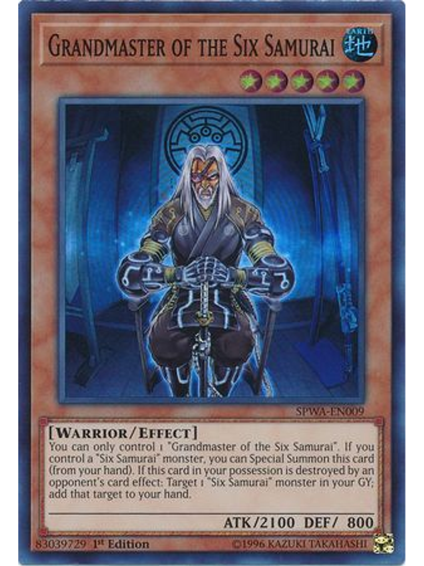 Grandmaster of the Six Samurai - SPWA-EN009 - Super Rare 1st Edition 1