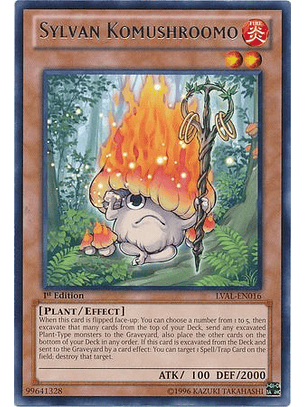 Sylvan Komushroomo - LVAL-EN016 - Rare 1st Edition