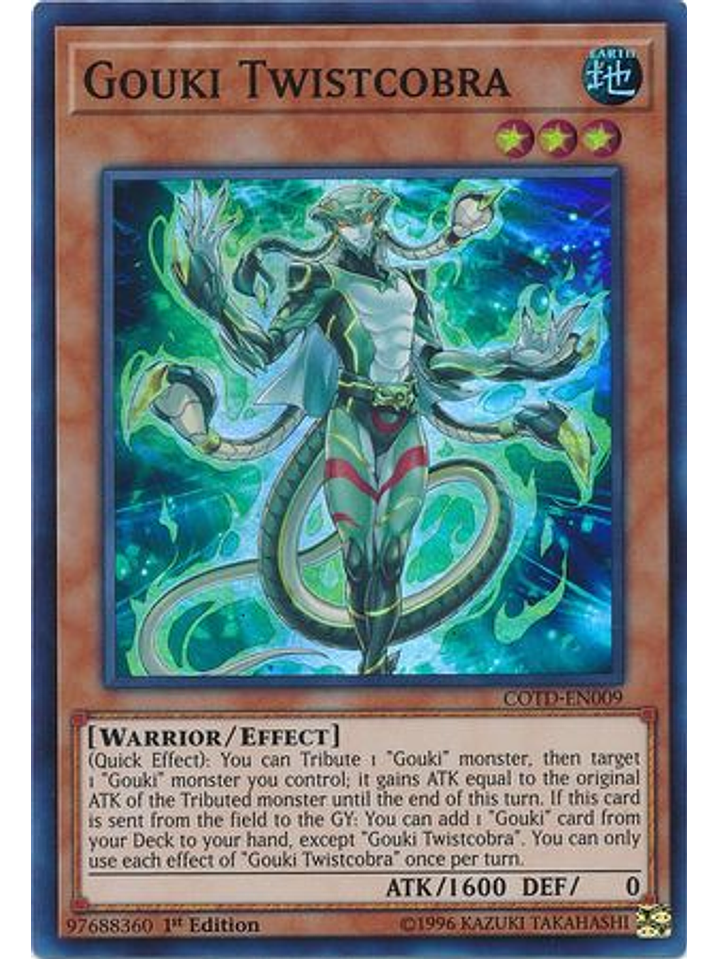 Gouki Twistcobra - COTD-EN009 - Super Rare 1st Edition 1