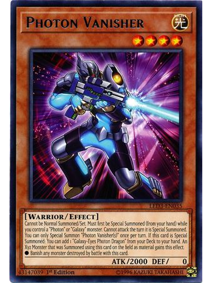 Photon Vanisher - LED3-EN035 - Rare 1st Edition 1