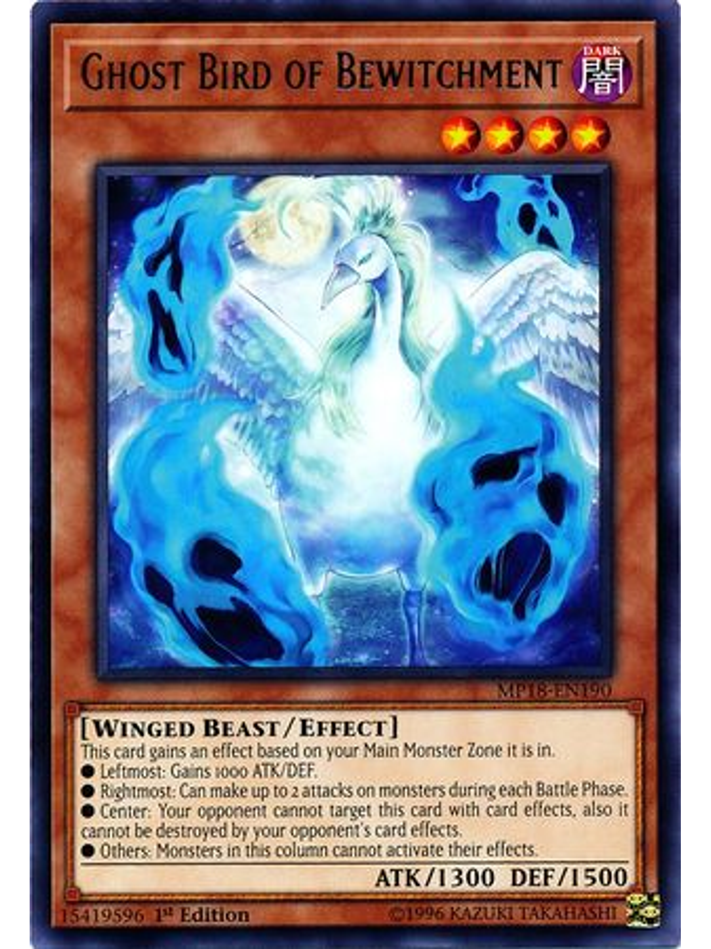 Ghost Bird of Bewitchment - MP18-EN190 - Rare 1st Edition 1