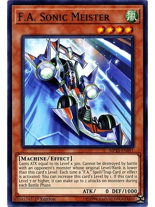 F.A. Sonic Meister - MP18-EN091 - Common 1st Edition