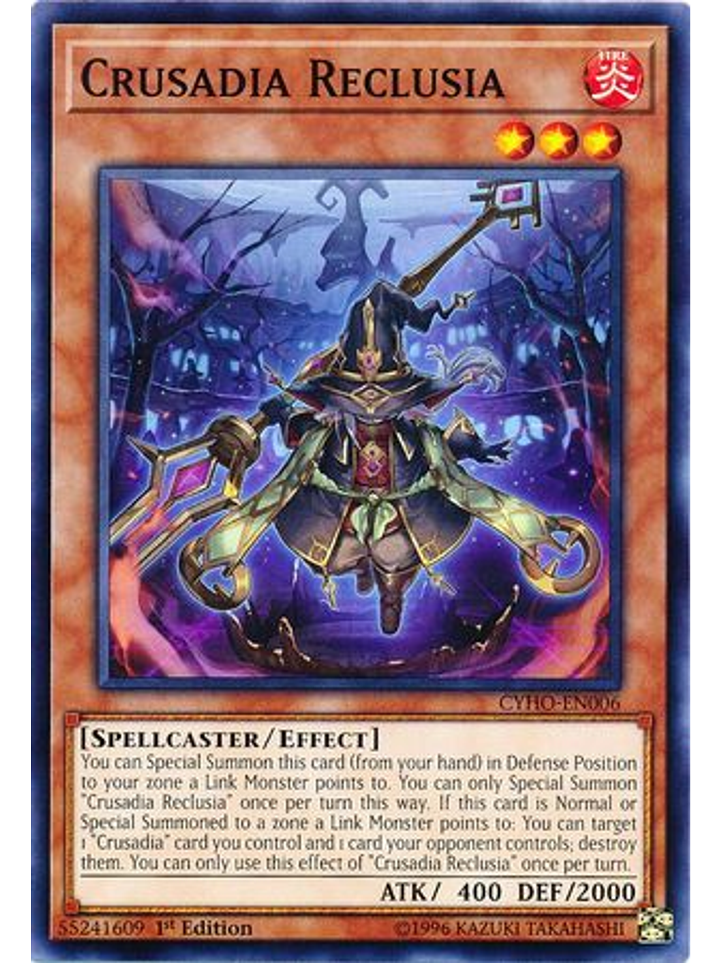 Crusadia Reclusia - CYHO-EN006 - Common 1st Edition 1