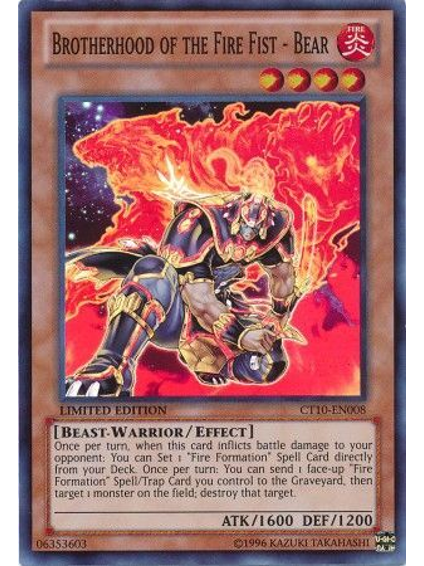 Brotherhood of the Fire Fist - Bear - CT10-EN008 - Super Rare 1