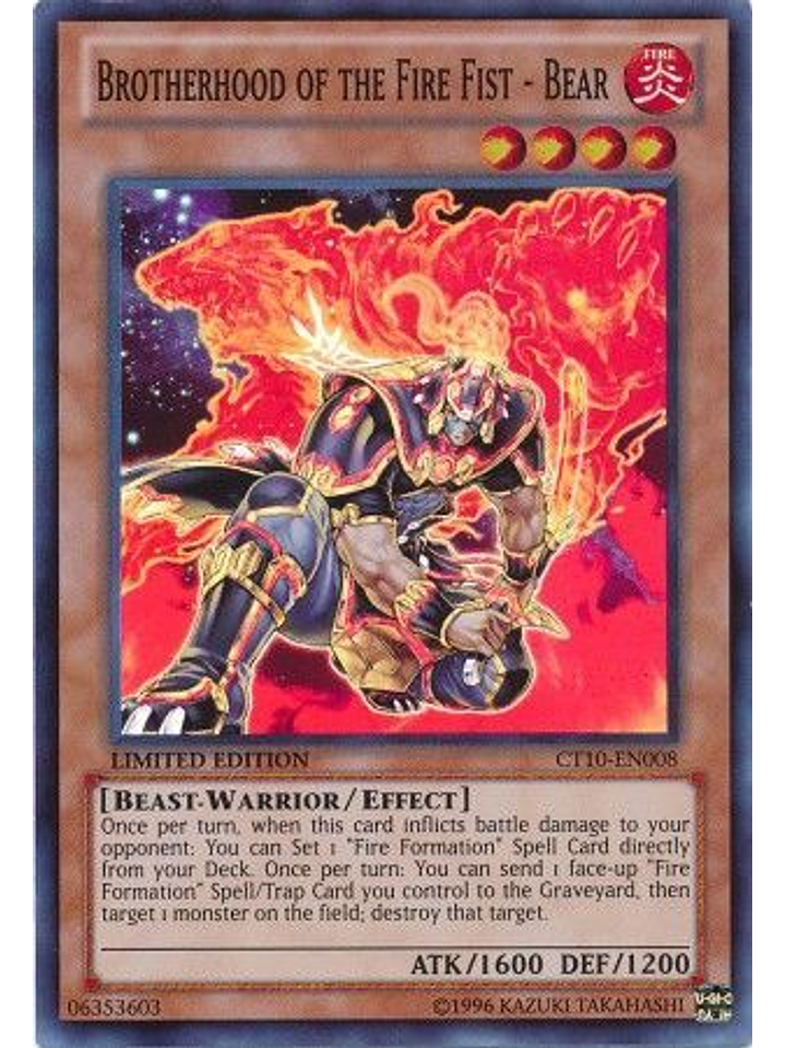 Brotherhood of the Fire Fist - Bear - CT10-EN008 - Super Rare 1