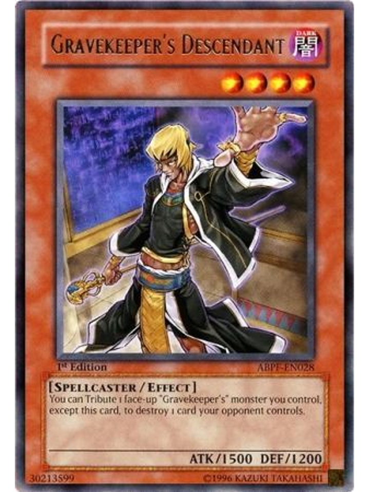 Gravekeeper's Descendant - ABPF-EN028 - Rare 1st Edition 1