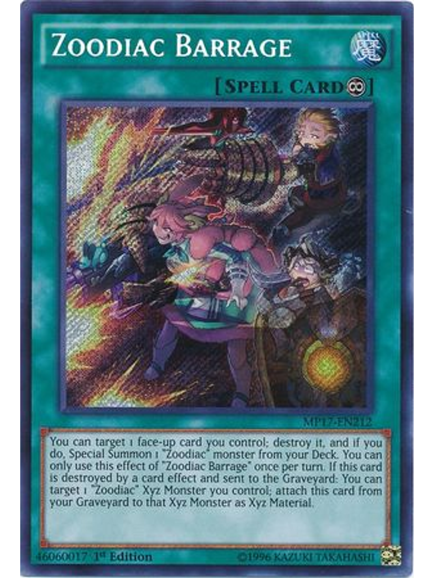 Zoodiac Barrage - mp17-en212 - Secret Rare 1st Edition 1