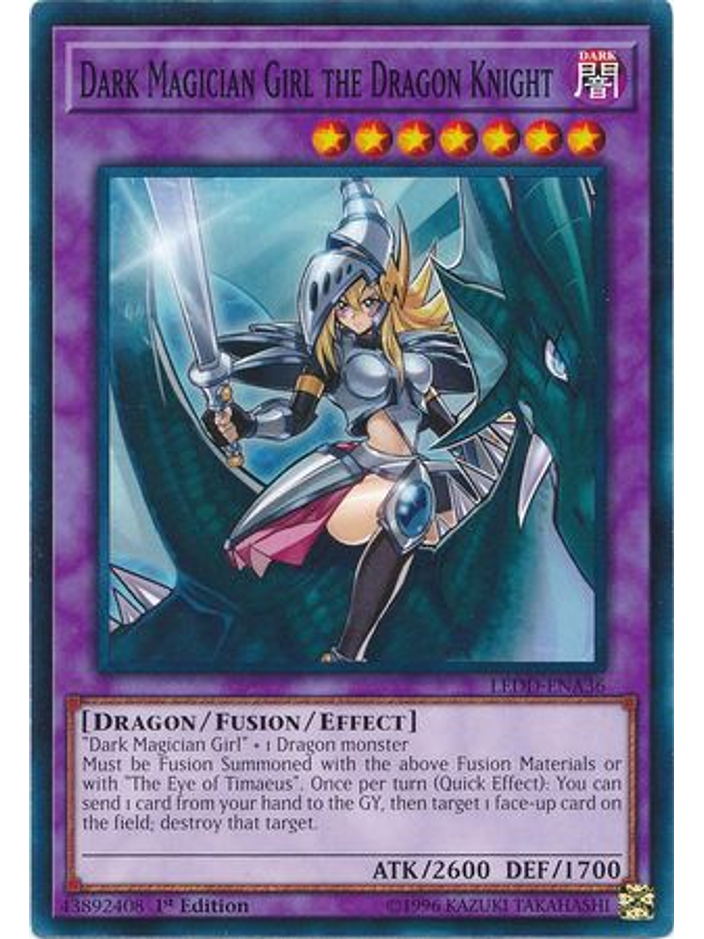 Dark Magician Girl the Dragon Knight - LEDD-ENA36 - Common 1st Edition 1
