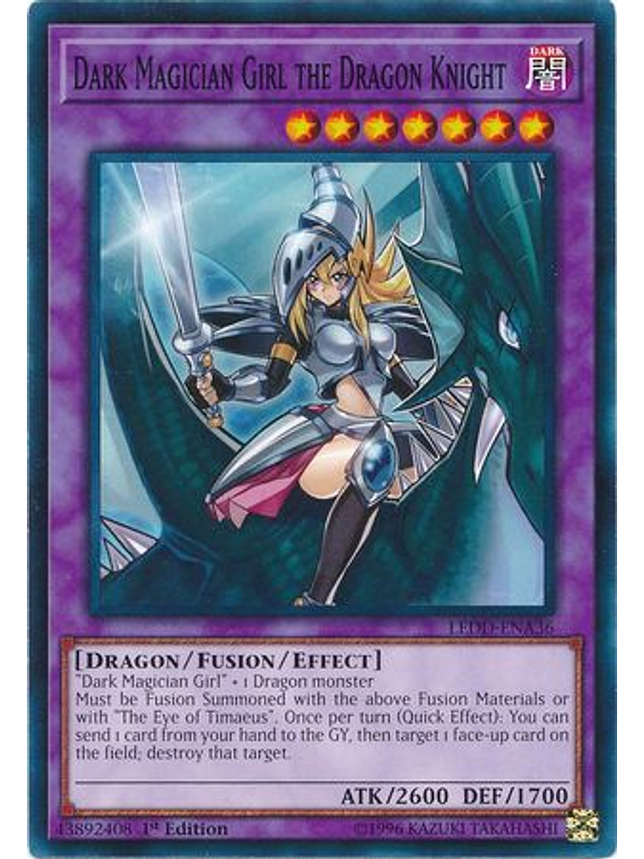Dark Magician Girl the Dragon Knight - LEDD-ENA36 - Common 1st Edition 1