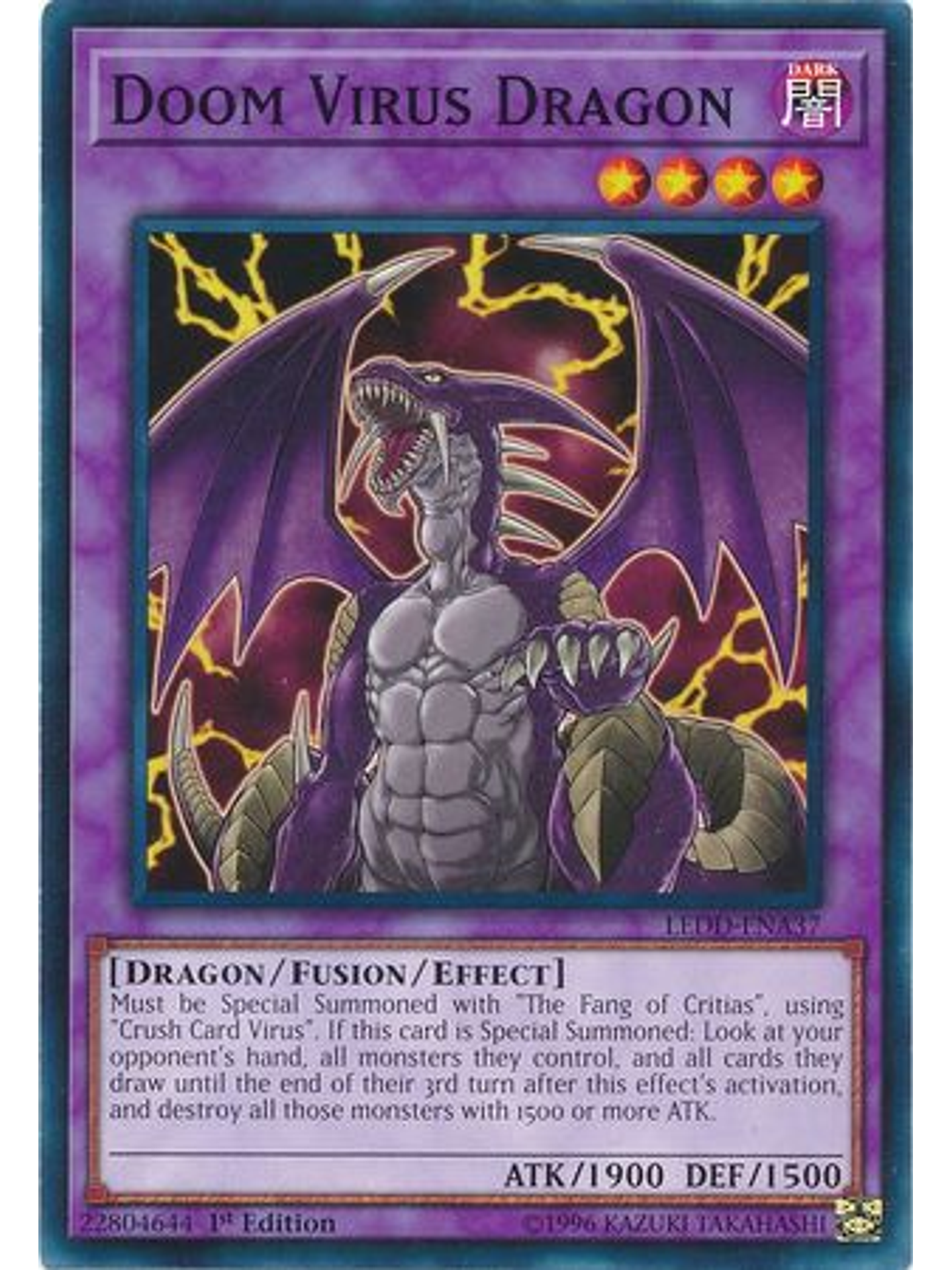 Doom Virus Dragon - LEDD-ENA37 - Common 1st Edition 1