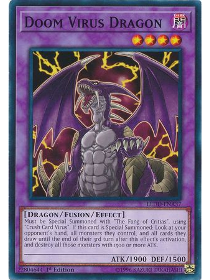 Doom Virus Dragon - LEDD-ENA37 - Common 1st Edition 1