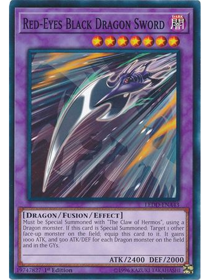 Red-Eyes Black Dragon Sword - LEDD-ENA43 - Common 1st Edition 1