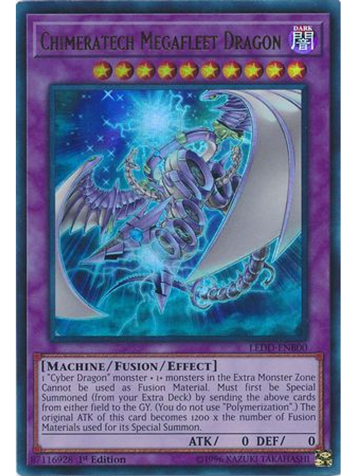 Chimeratech Megafleet Dragon - LEDD-ENB00 - Ultra Rare 1st Edition 1