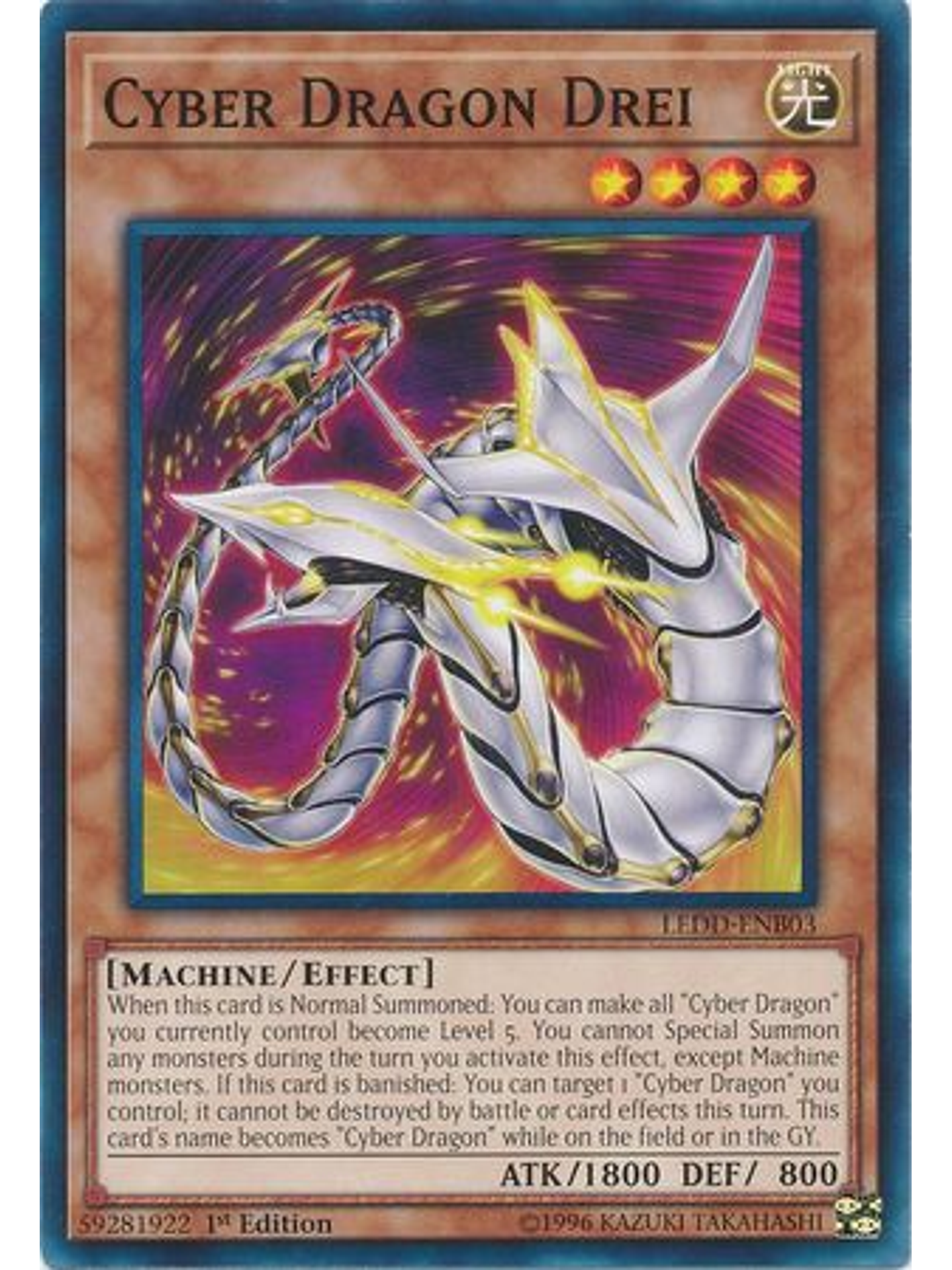 Cyber Dragon Drei - LEDD-ENB03 - Common 1st Edition 1