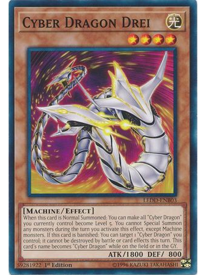 Cyber Dragon Drei - LEDD-ENB03 - Common 1st Edition 1