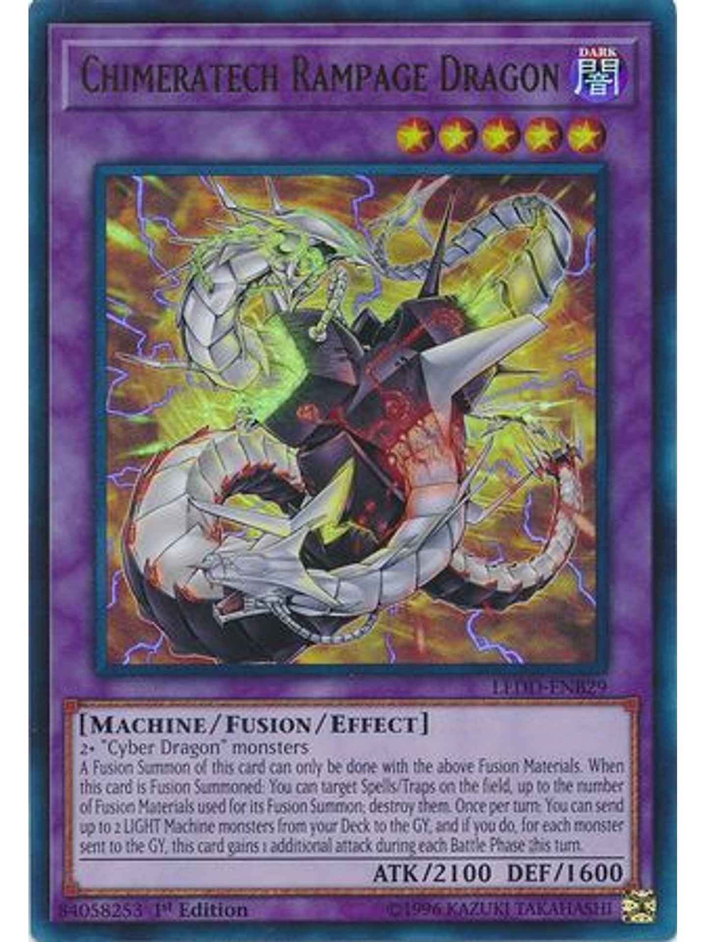 Chimeratech Rampage Dragon - LEDD-ENB29 - Ultra Rare 1st Edition 1
