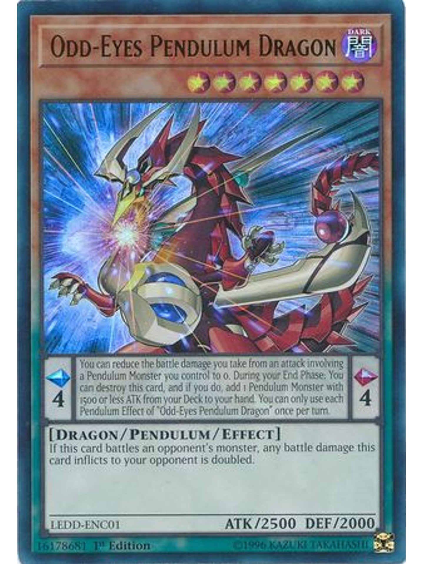 Odd-Eyes Pendulum Dragon - LEDD-ENC01 - Ultra Rare 1st Edition 1