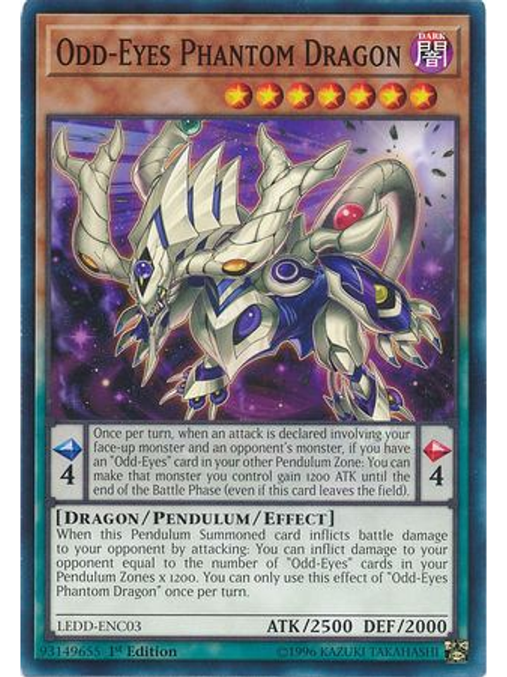 Odd-Eyes Phantom Dragon - LEDD-ENC03 - Common 1st Edition 1