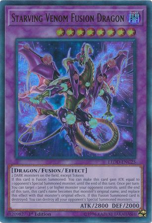 Starving Venom Fusion Dragon - LEDD-ENC25 - Ultra Rare 1st Edition
