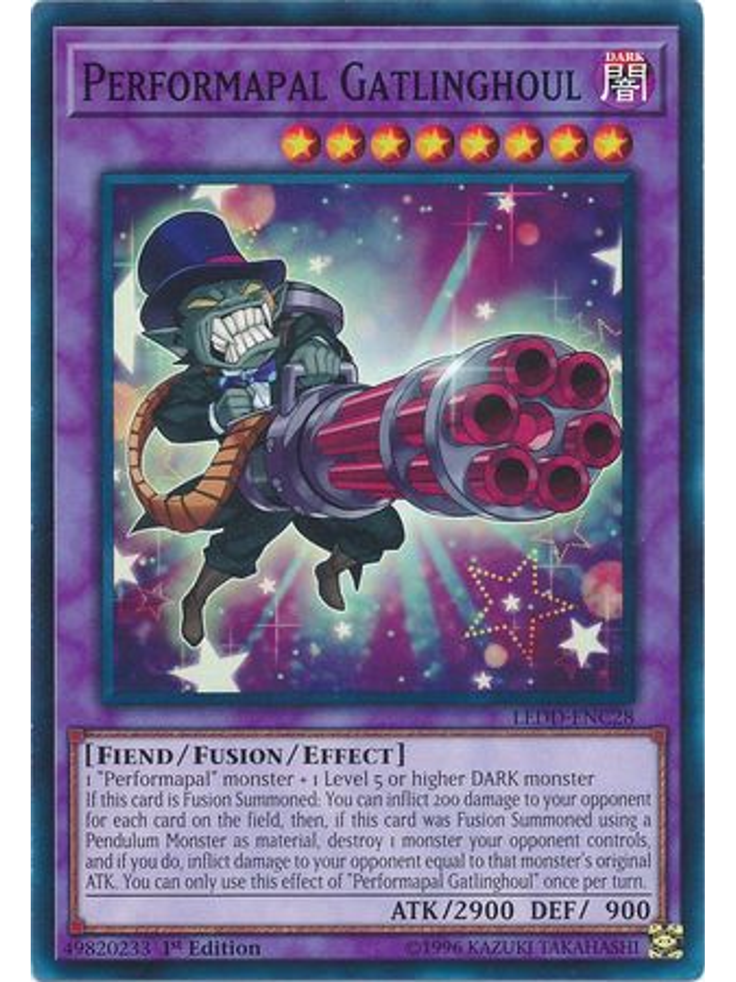Performapal Gatlinghoul - LEDD-ENC28 - Common 1st Edition 1