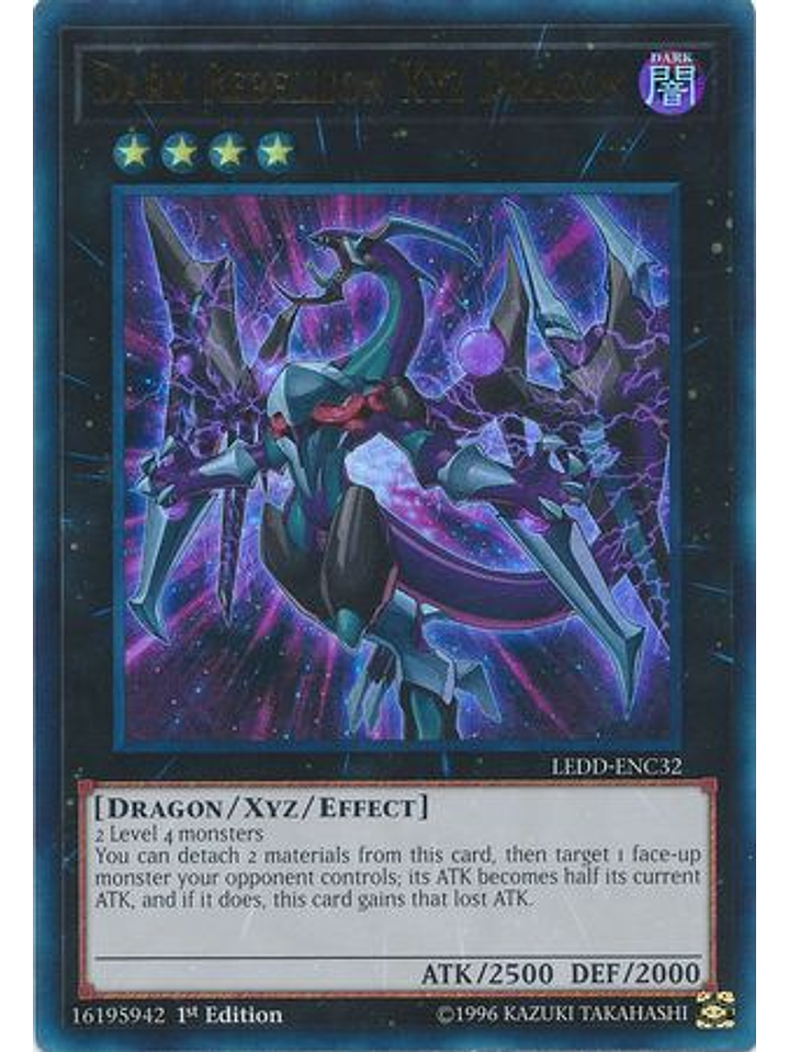 Dark Rebellion Xyz Dragon - LEDD-ENC32 - Ultra Rare 1st Edition 1