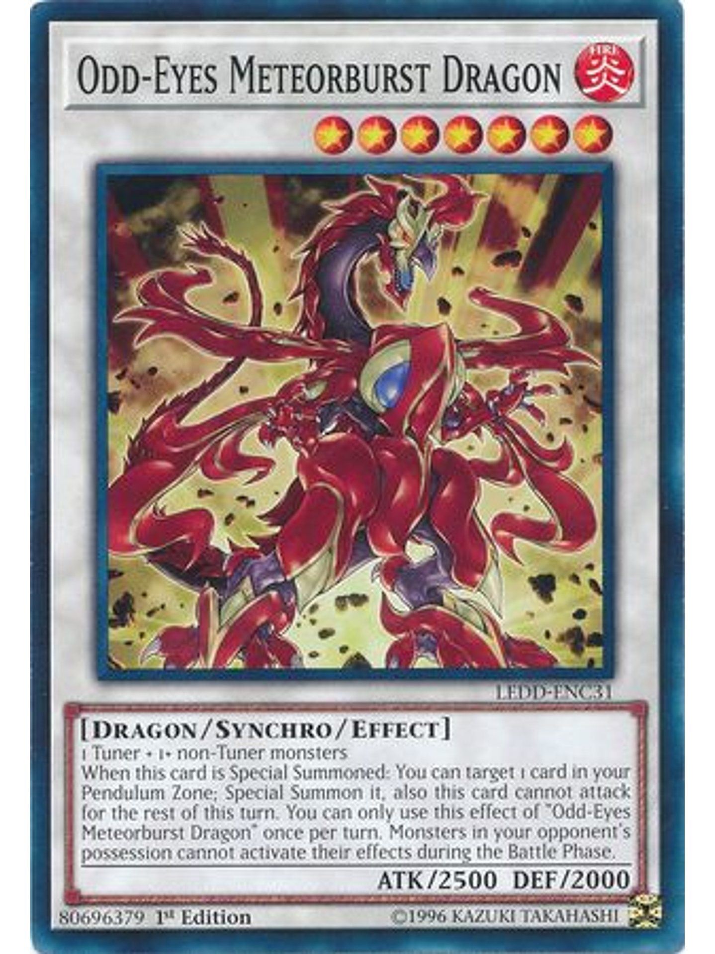Odd-Eyes Meteorburst Dragon - LEDD-ENC31 - Common 1st Edition 1