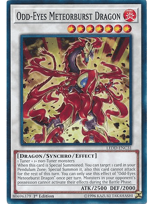 Odd-Eyes Meteorburst Dragon - LEDD-ENC31 - Common 1st Edition