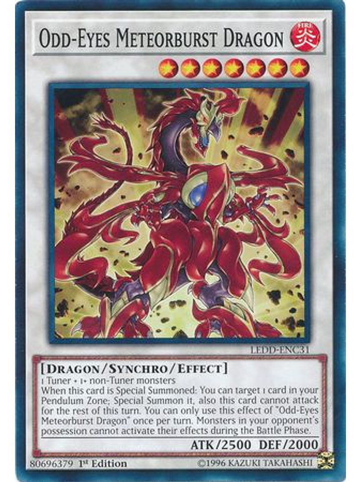 Odd-Eyes Meteorburst Dragon - LEDD-ENC31 - Common 1st Edition 1