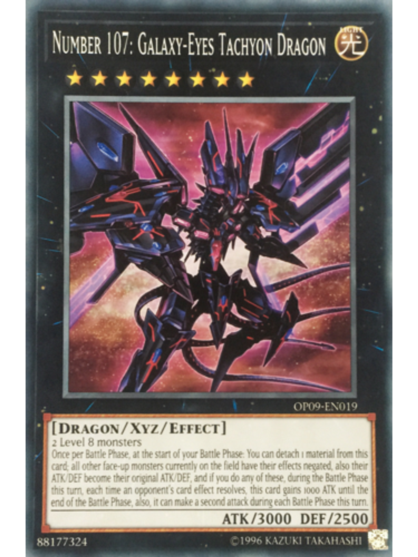Number 107: Galaxy-Eyes Tachyon Dragon - OP09-EN019 - Common 1