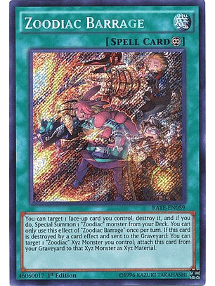 Zoodiac Barrage - RATE-EN059 - Secret Rare 1st Edition
