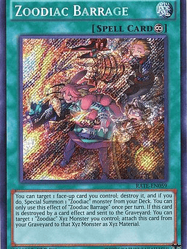 Zoodiac Barrage - RATE-EN059 - Secret Rare 1st Edition