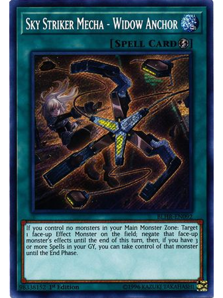 Sky Striker Mecha - Widow Anchor - BLHR-EN092 - Secret Rare 1st Edition 1