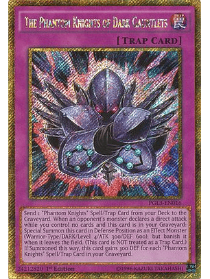 The Phantom Knights of Dark Gauntlets - PGL3-EN016 - Gold Secret Rare 1st Edition