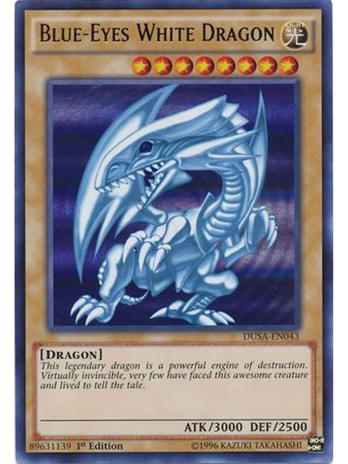Blue-Eyes White Dragon - DUSA-EN043 - Ultra Rare 1st Edition 1
