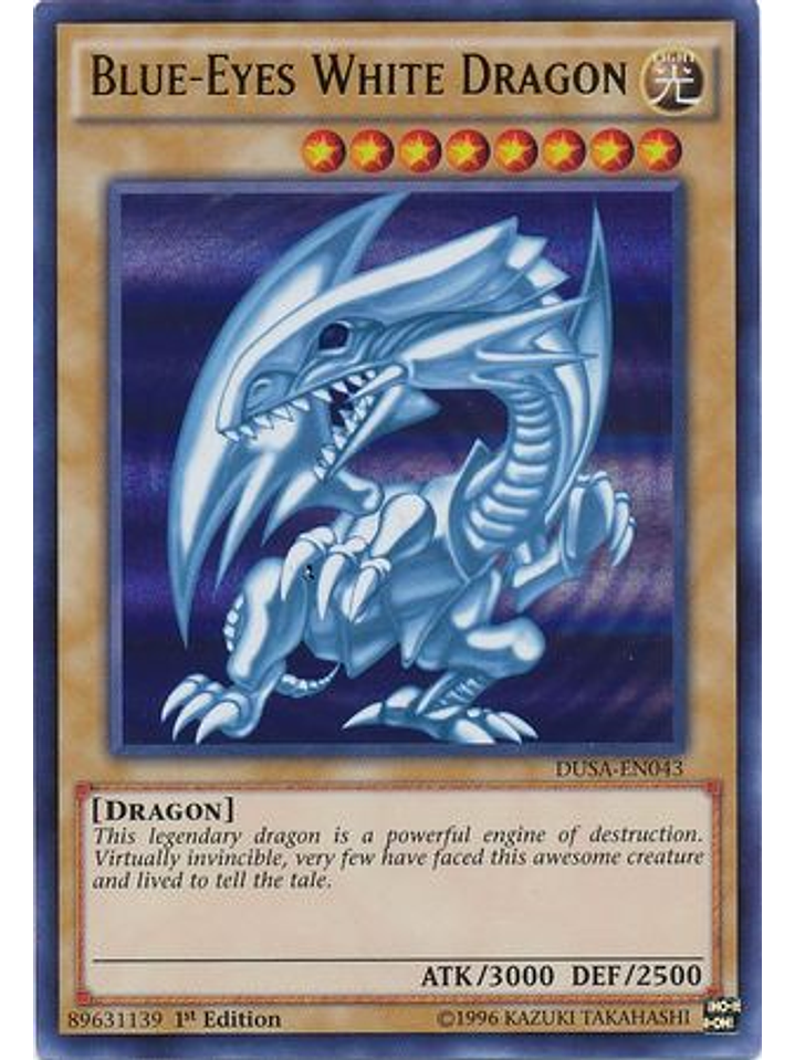 Blue-Eyes White Dragon - DUSA-EN043 - Ultra Rare 1st Edition 1