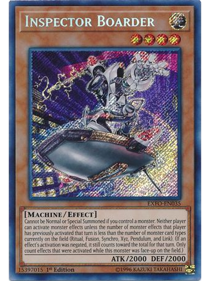 Inspector Boarder - EXFO-EN035 - Secret Rare 1st Edition 1
