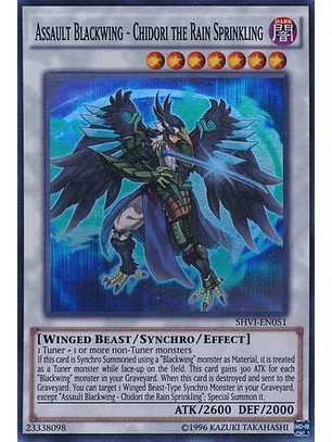 Assault Blackwing - Chidori the Rain Sprinkling - SHVI-EN051 - Super Rare Unlimited