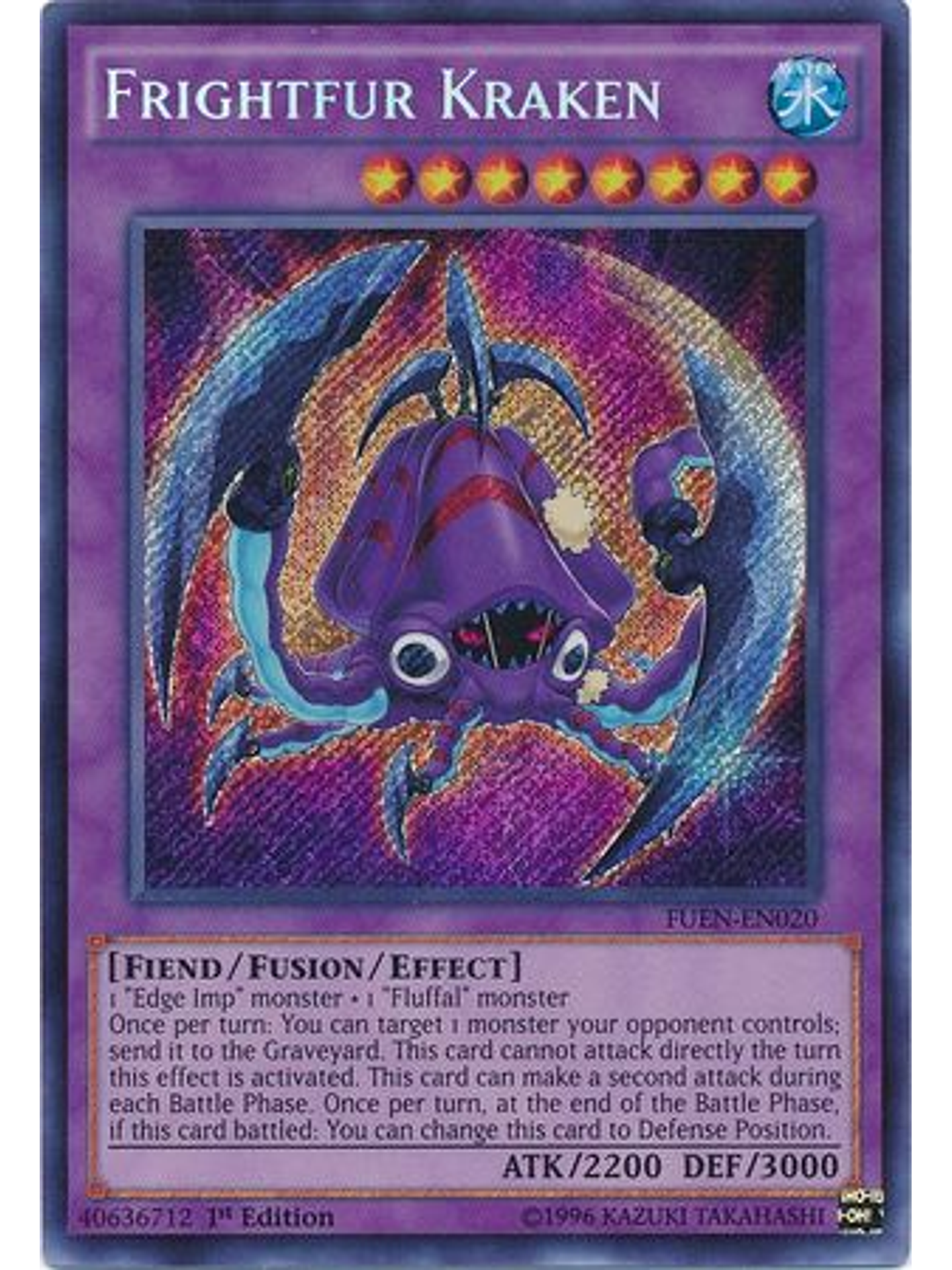 Frightfur Kraken - FUEN-EN020 - Secret Rare 1st Edition 1